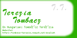 terezia tombacz business card